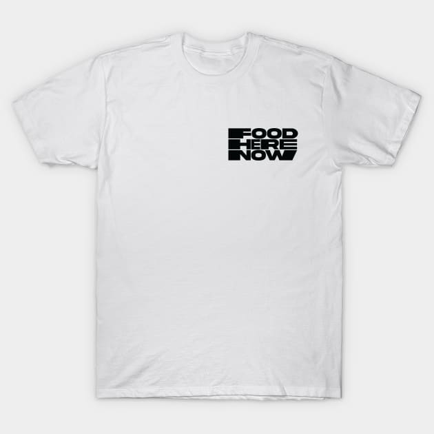 FHN Black Stretchy Logo T-Shirt by Food Here Now